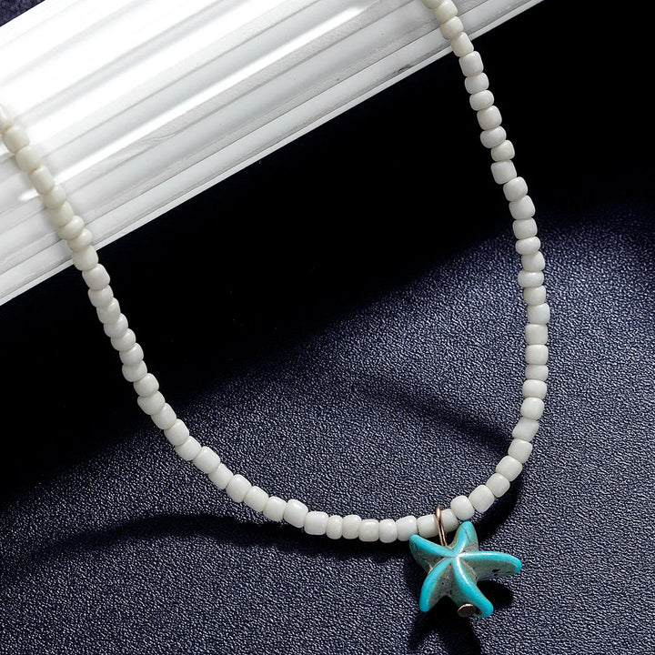 Stylish Bohemian Turquoise Starfish Necklace