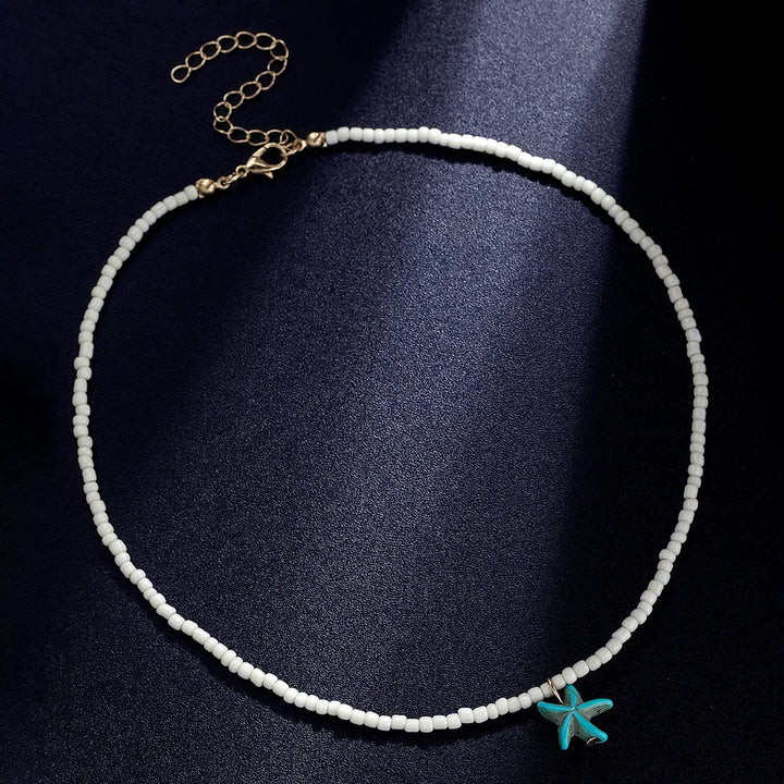 Stylish Bohemian Turquoise Starfish Necklace