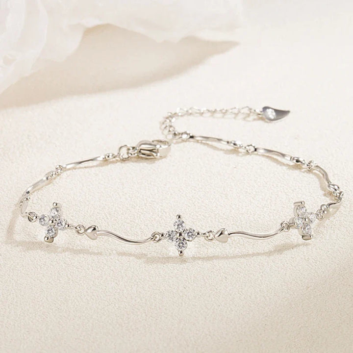 Elegant Zirkon Clover Flower Bracelet