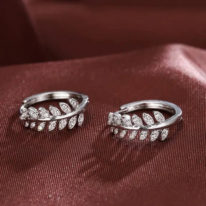 Eleganta Kristallblad Hängande Örhängen