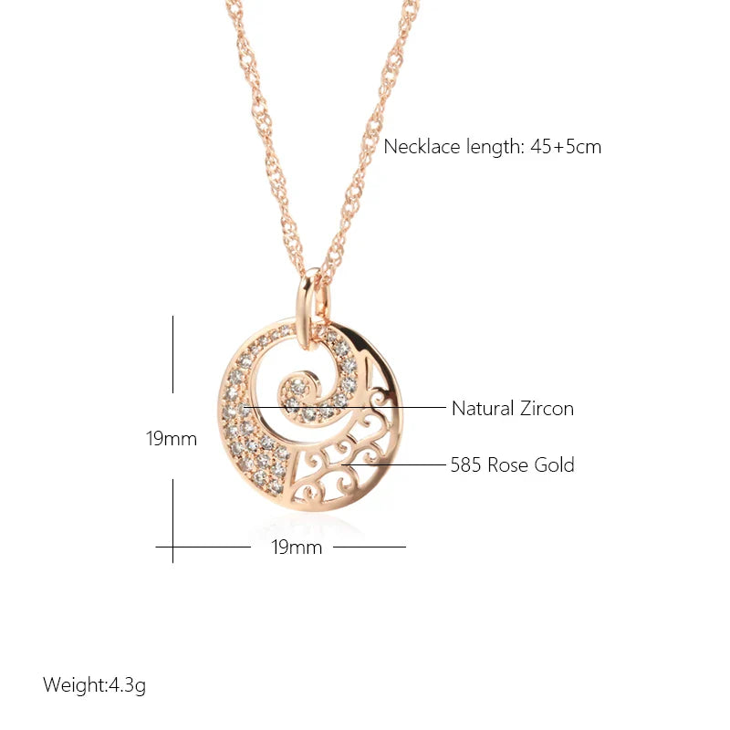 Elegant roséguld kristallblommans halsband
