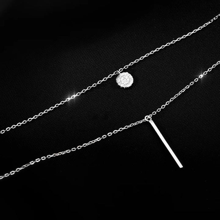 Dubbellager Halsband i Sterling Silver
