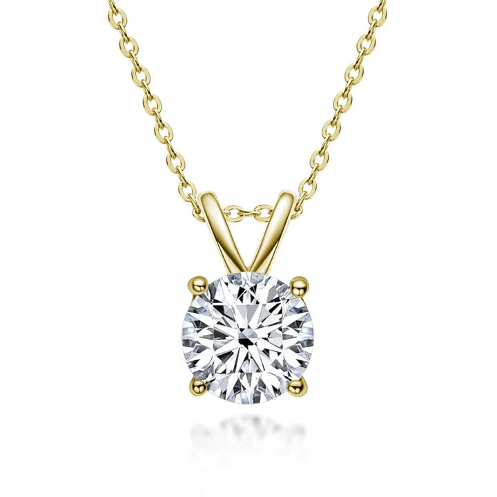 Exklusivt halsband i sterling silver med moissanit-diamanter