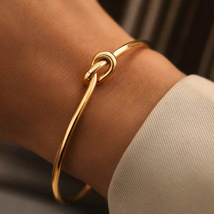 Retro Vevad Twist Armband i Rostfritt Stål