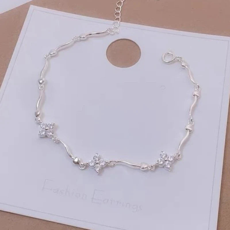 Elegant Zirkon Clover Flower Bracelet