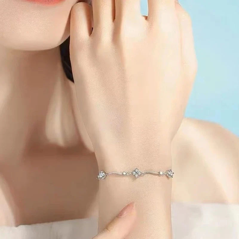 Elegant Zirkon Clover Flower Bracelet