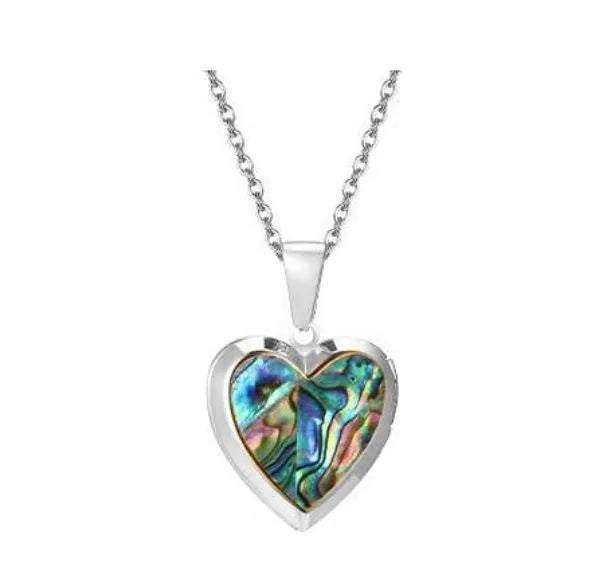Elegant Hjärta Foto Locket i Rostfritt Stål