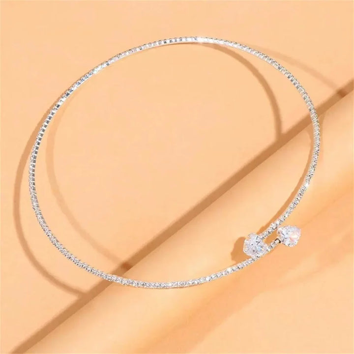 Kristallhalsband med Hjärta Choker