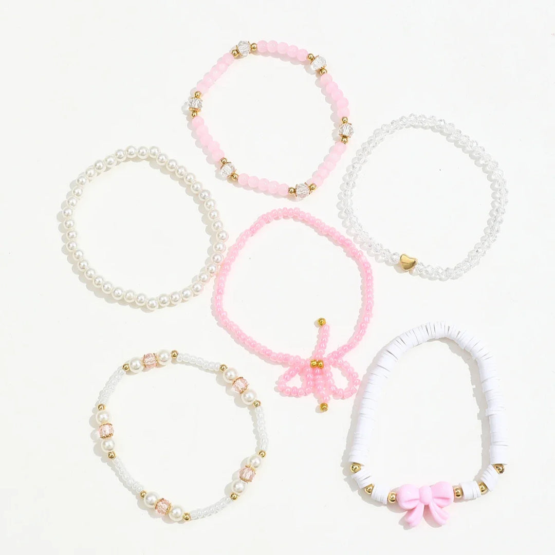 Set med Armband i Pärlälskande Båge