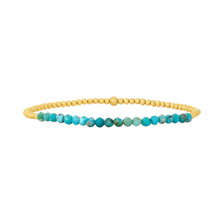 Elegant 18K Gold Turquoise Pearl Bracelet