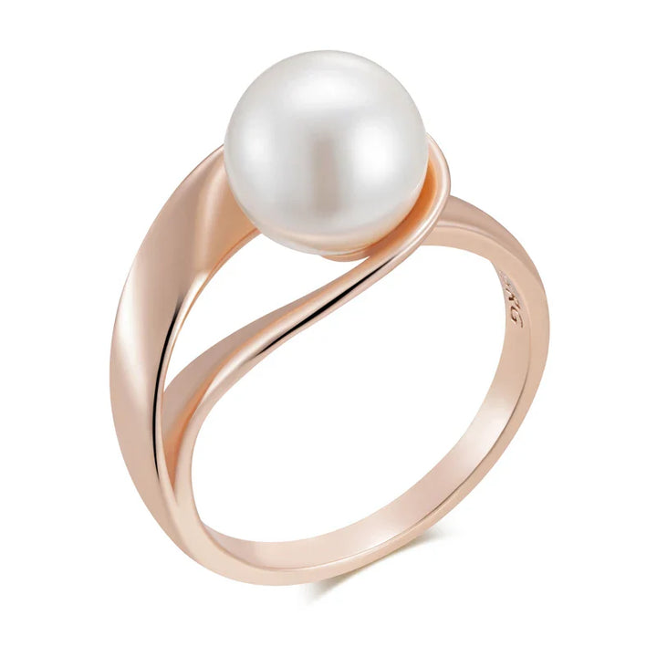 Exklusiv Roséguld Ring med Pärlform