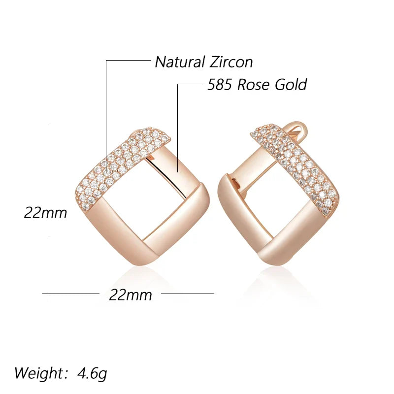 Eleganta Roséguldsörhängen med Zirkonia
