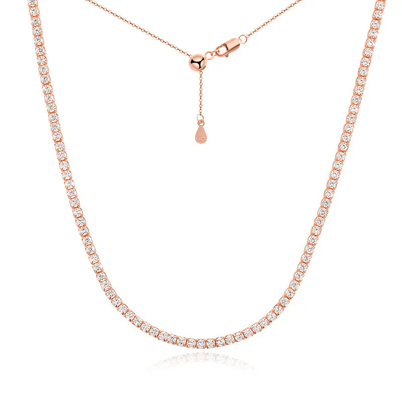 Exklusivt Moissanite Tennis Halsband i Guld