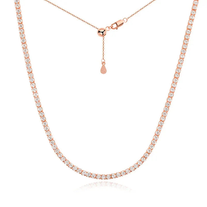 Exklusivt Moissanite Tennis Halsband i Guld
