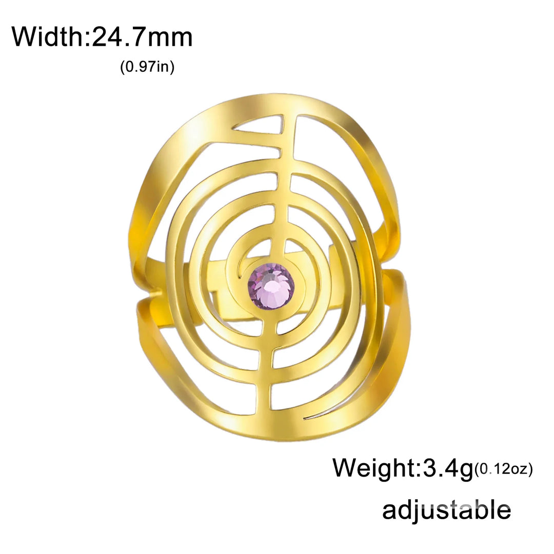 Spiral Gemstone Ring