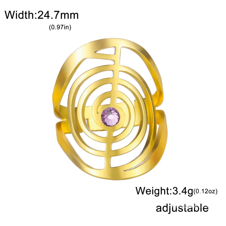 Spiral Gemstone Ring