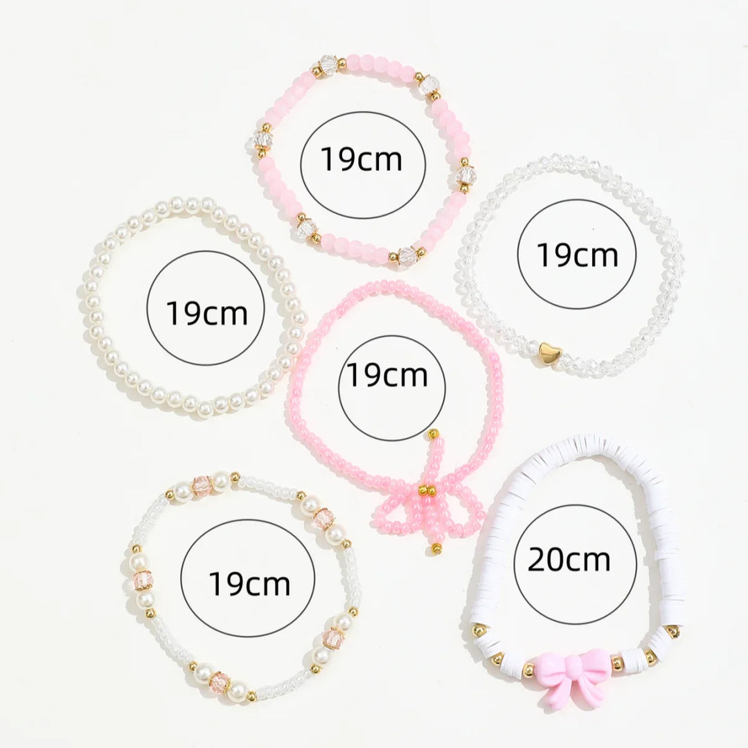Set med Armband i Pärlälskande Båge