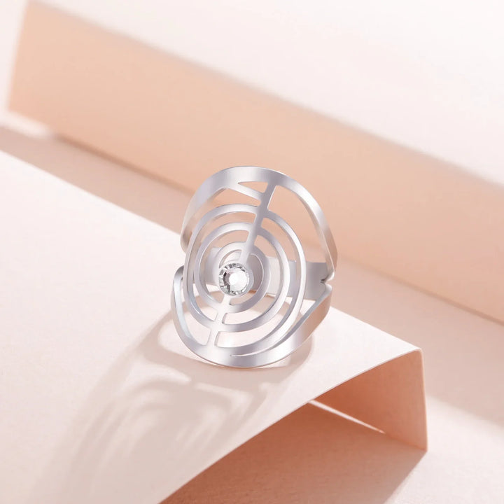 Spiral Gemstone Ring