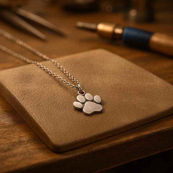 Chic Silver Paw Necklace – Stainless Steel