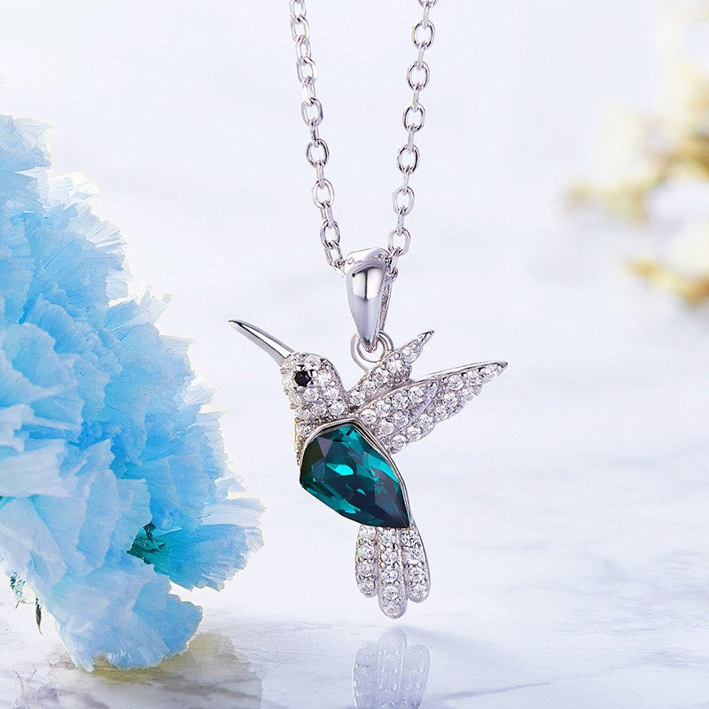 Kolibri Glitterhalsband med Zirkonia-stenar