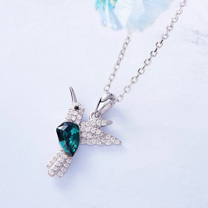 Kolibri Glitterhalsband med Zirkonia-stenar