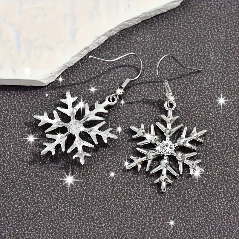 Eleganta Snöflingeörhängen med Strass