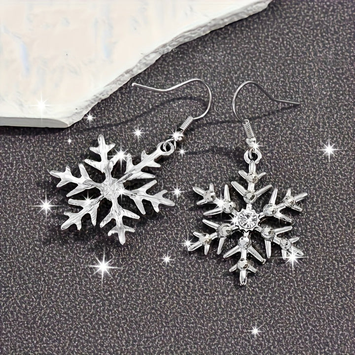 Eleganta Snöflingeörhängen med Strass