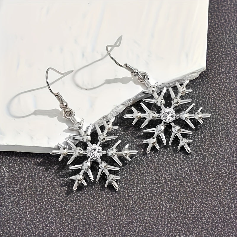 Eleganta Snöflingeörhängen med Strass