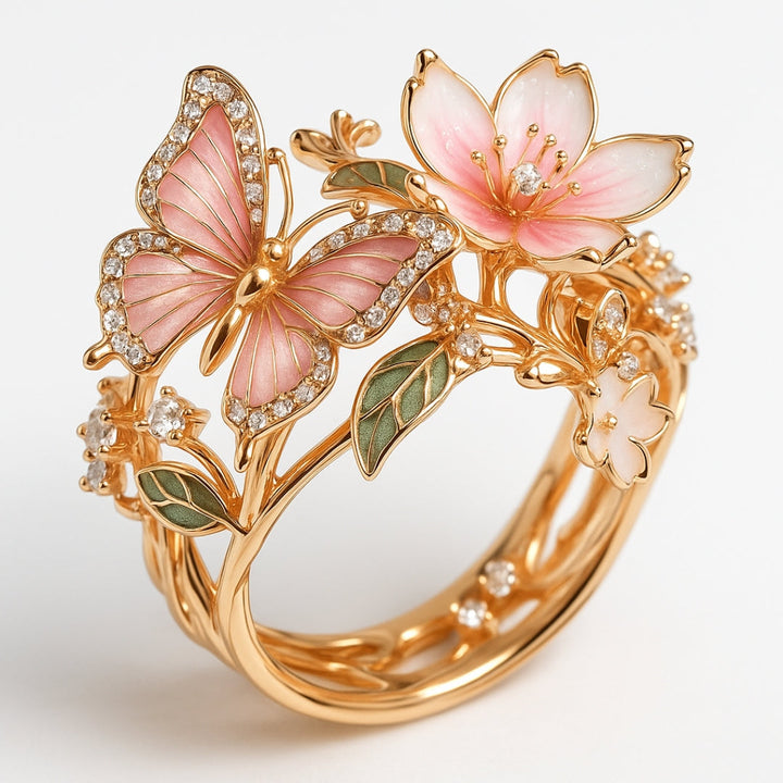 Natur Klar Butterfly Zirconia Ring
