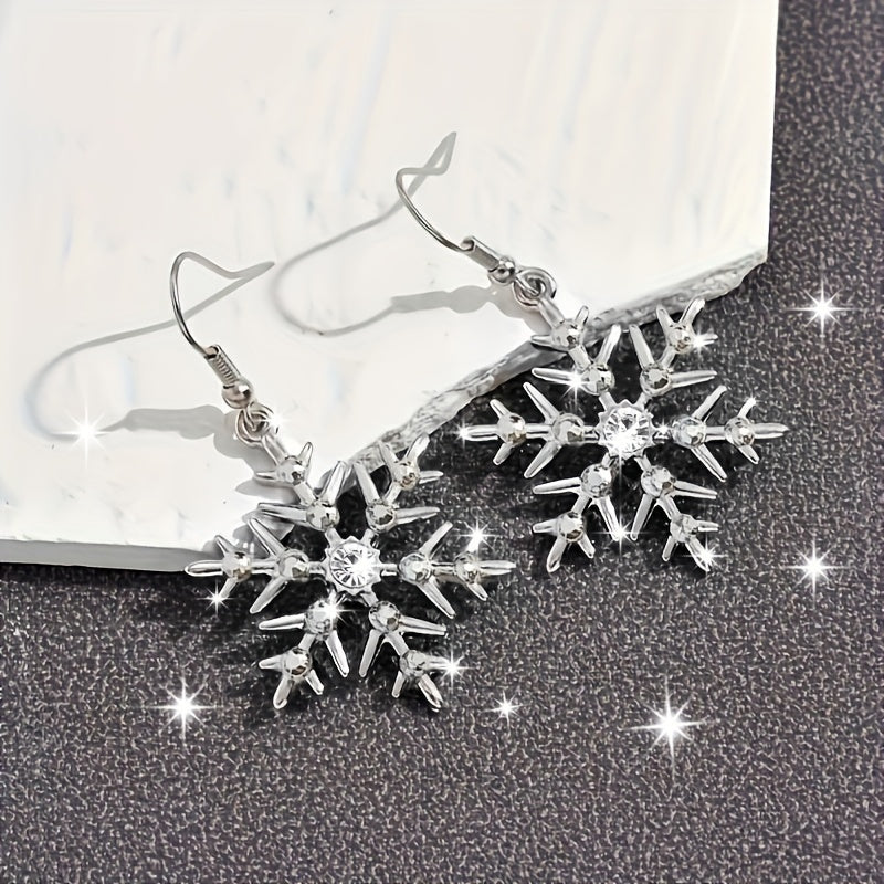 Eleganta Snöflingeörhängen med Strass
