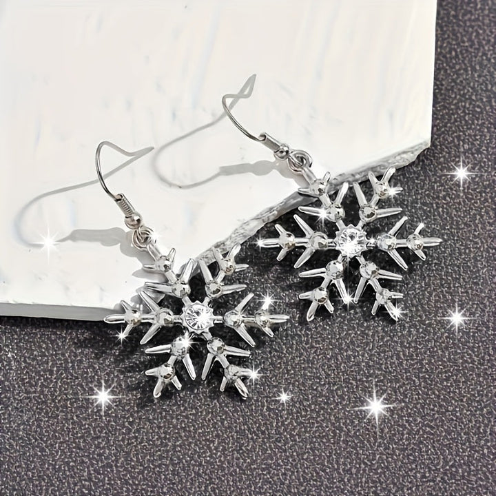 Eleganta Snöflingeörhängen med Strass