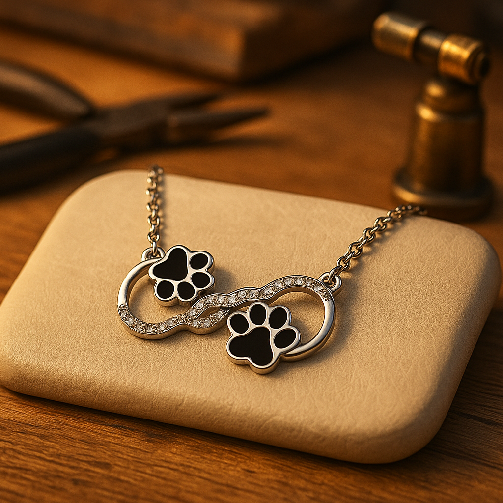 Oändlighetssymbol Halsband med Zirkonia - Hängande Design